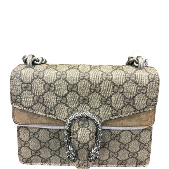 Gucci Handbags - Gucci Beige GG Supreme Shoulder Bag with Silver-Tone Hardware